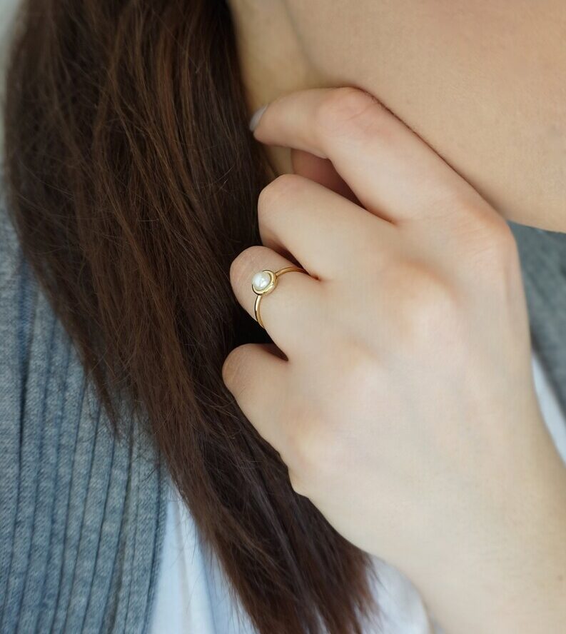 pearl ring in silver, pearl jewelry, buy pearl online, pearl silver ring,  gemstones prices, pearl gemstone benefits – CLARA